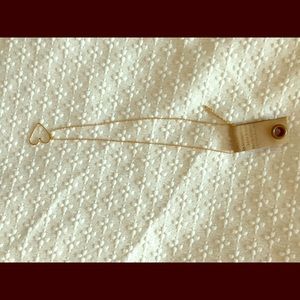 Anthropologie gold plated heart necklace